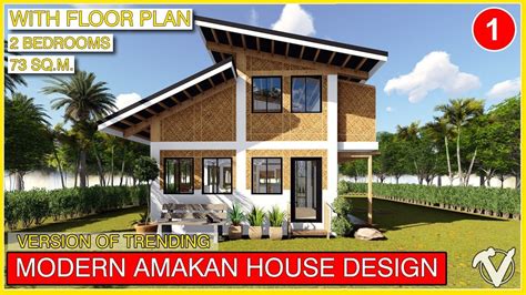 half concrete half amakan house|modern amakan house.